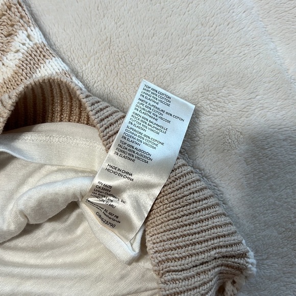 Anthropologie Pointelle Knit Midi Skirt Cream Beige Small - Picture 5 of 9